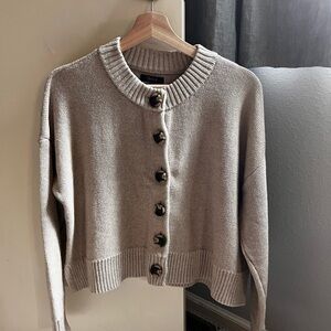 Quince 100% Organic Cotton Cropped Cardigan